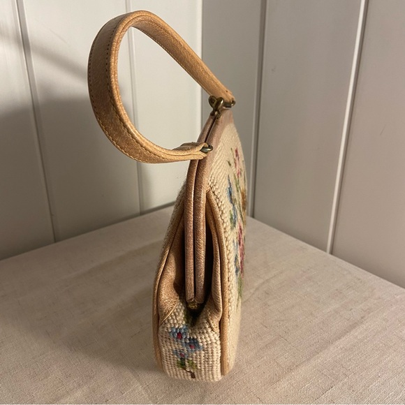 Vintage Needlepoint Handbag Purse
Handmade Floral pattern cross-stitch MCM bag - Picture 2 of 16